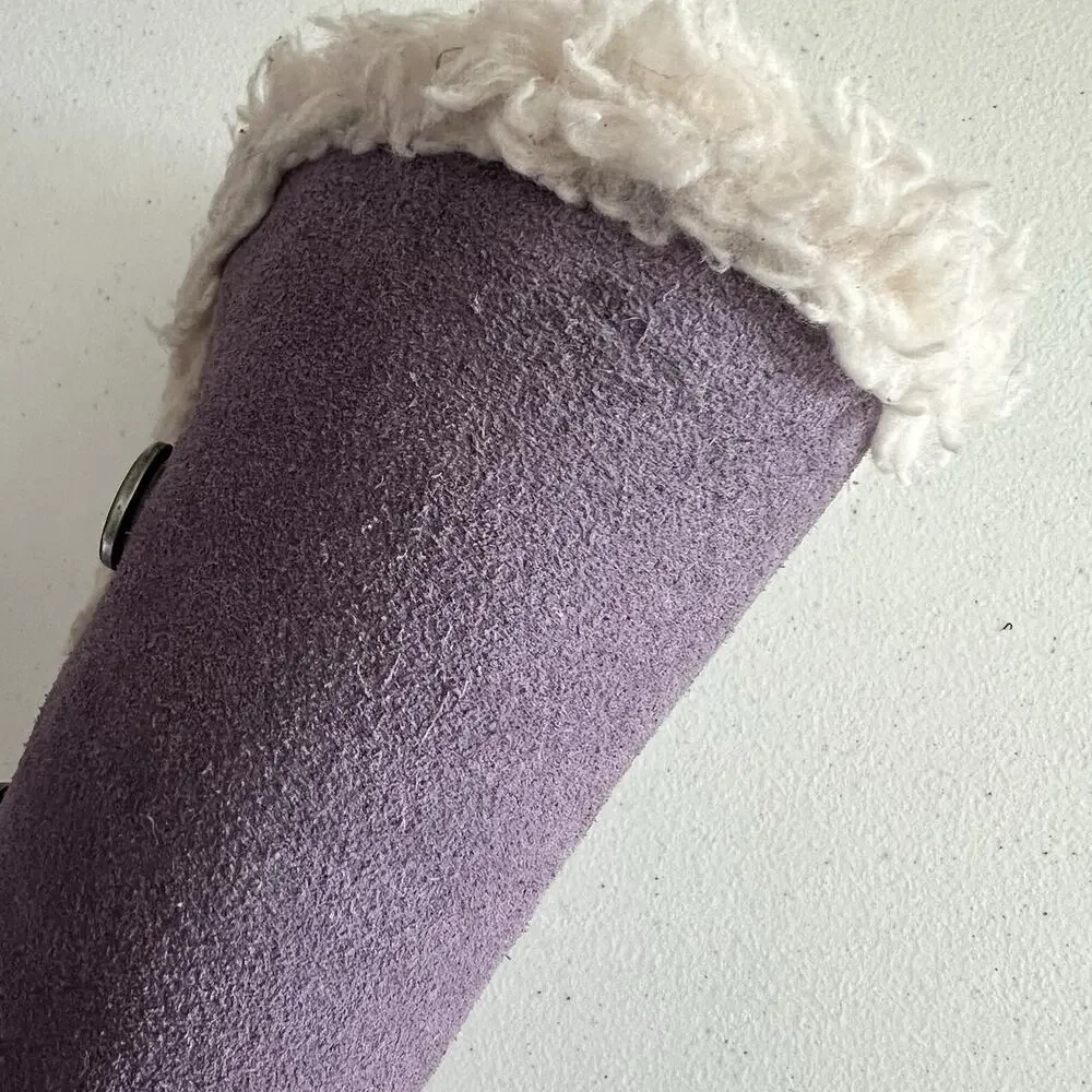 Koolaburra By UGG Kinslei Girl's Size 12 Purple Suede Shearling Boots 1096443